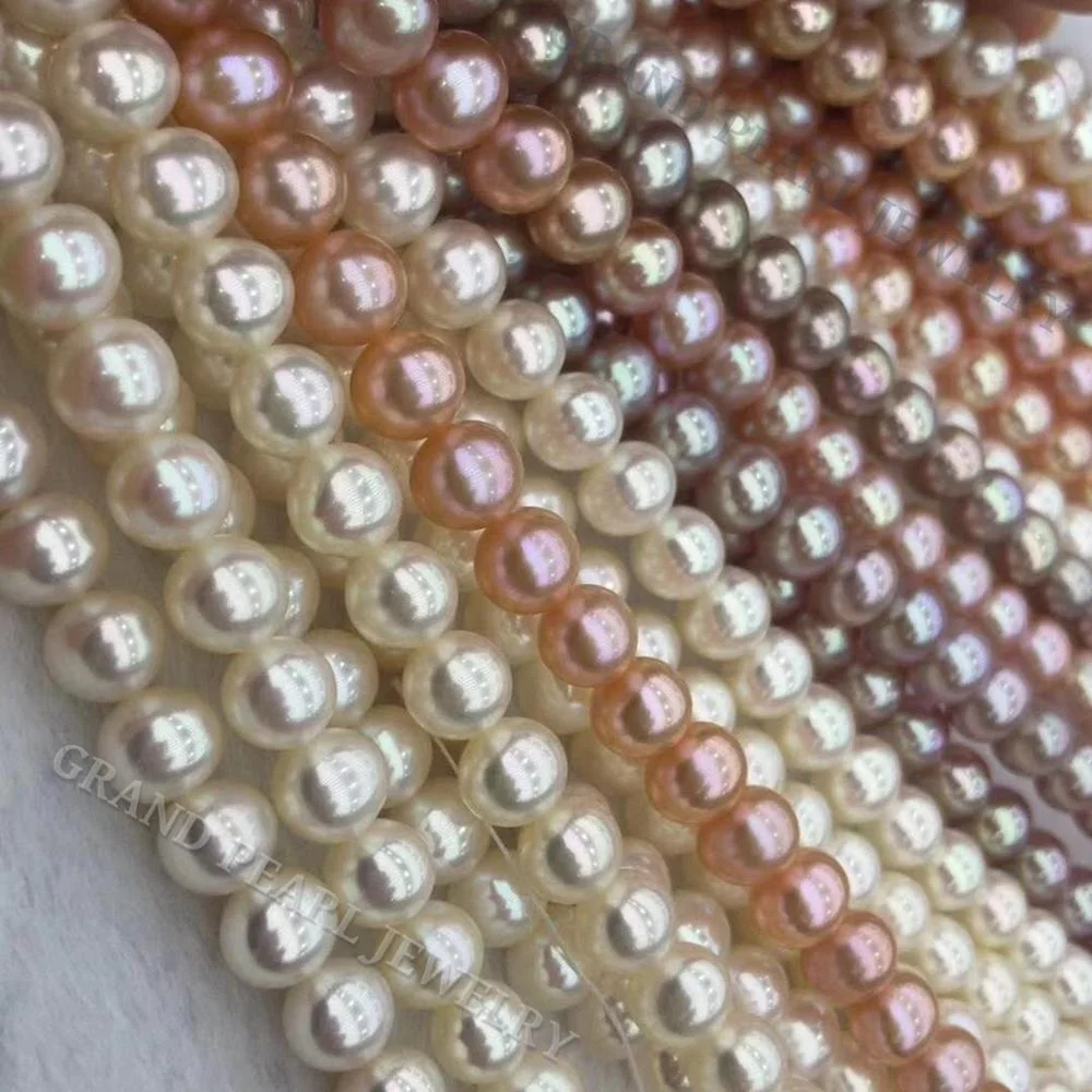 Freshwater Pearl 7-8mm Near Round 3 natural colors