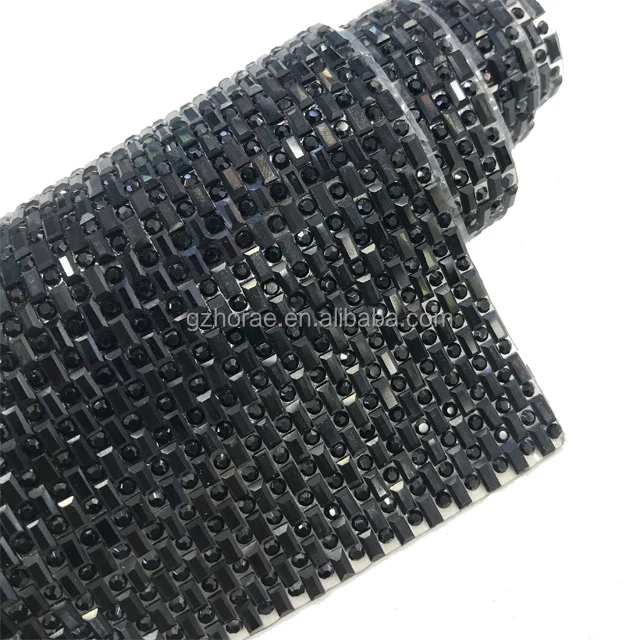 wa030 Popular adhesive strass sheet 24*40cm hot fix rhinestone trim rhinestone sheet for decoration