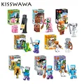 Minecraft Figures Toys 8set lot Hot Sale Model Game Juguetes Minecraft Action Minifigures Safe Abs Gifts