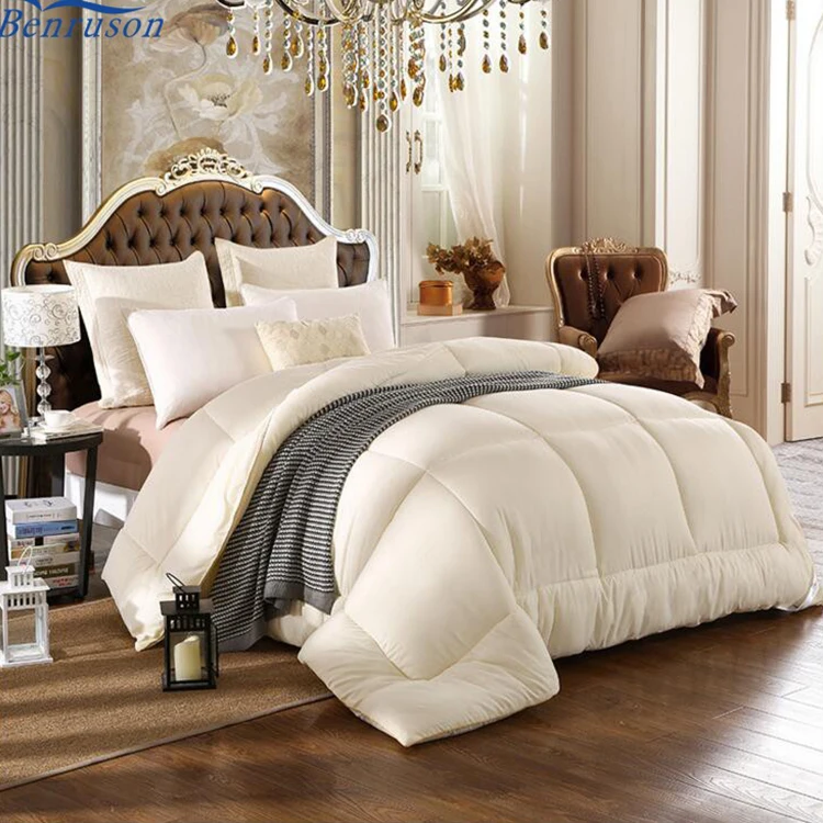 Оптовая продажа, теплое зимнее одеяло с белым гусиным пухом 90% большого размера, одеяло для отеля