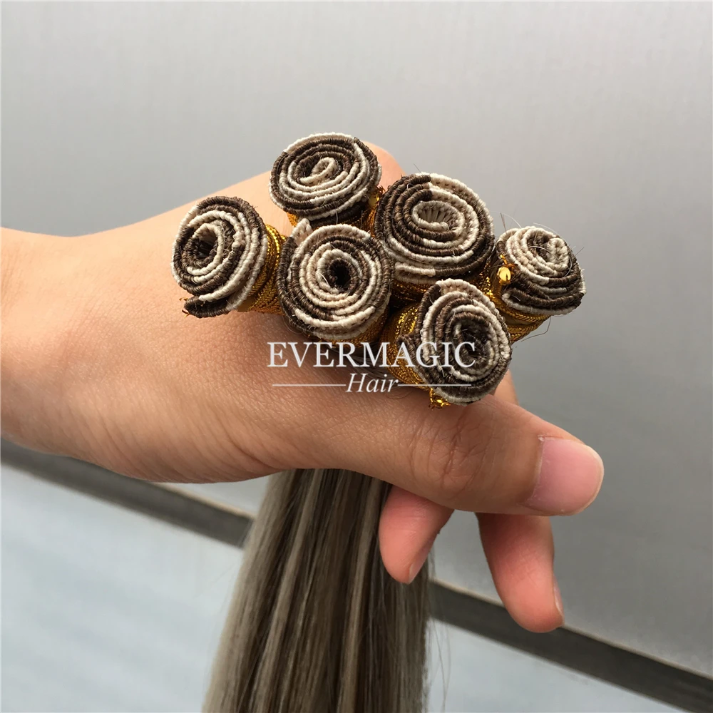 
100% cuticle aligned virgin human hair online products men-made hair weave Hand tied Hair bundles 