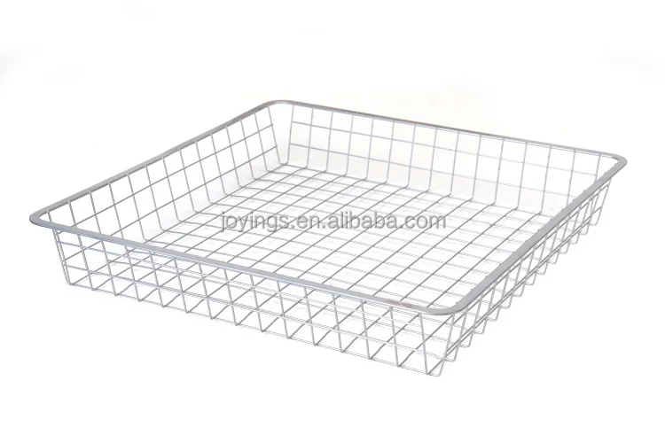 Pull Out Wire Basket Storage Basket Easy to Assemble Combinable Large Metal