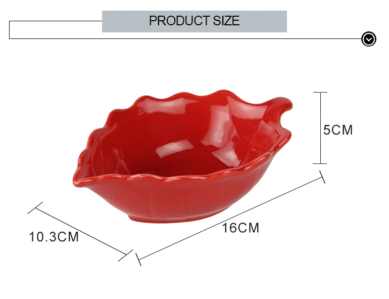 Japanese Casual Leaf Shape Ceramic Chip And Dip Bowls Set Mini Sushi Dipping Sauce Serving Bowl Dishes