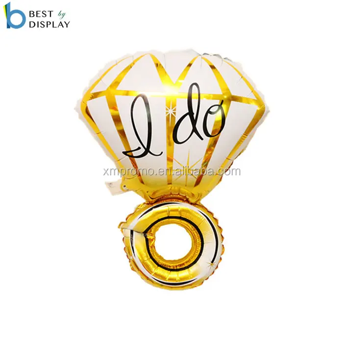 Luxury balloon Diamond ring shaped foil balloon for wadding valentine day balloons