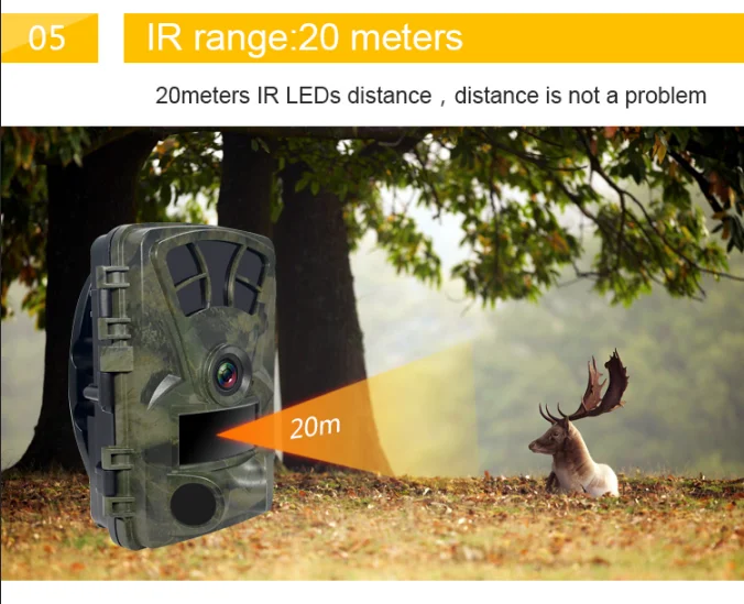 H885 OEM/ODM 2.4 inch LCD 21MP  night vision hunting trail camera 1080p HD scouting camera wildlife camera photo traps