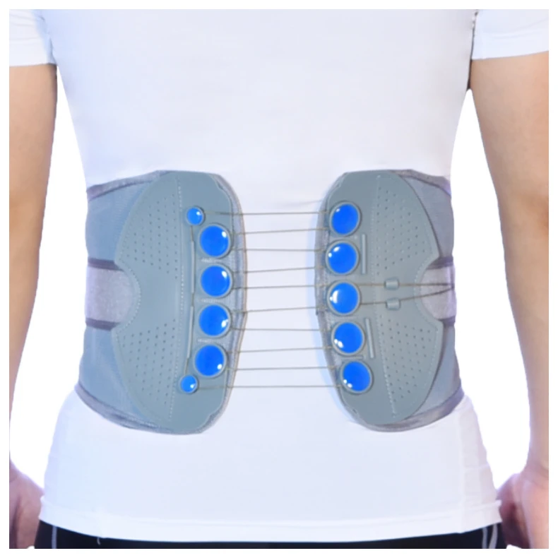 Adjustable Lower Lumbar Back Brace Support Belt with Pulley System for Men and Women