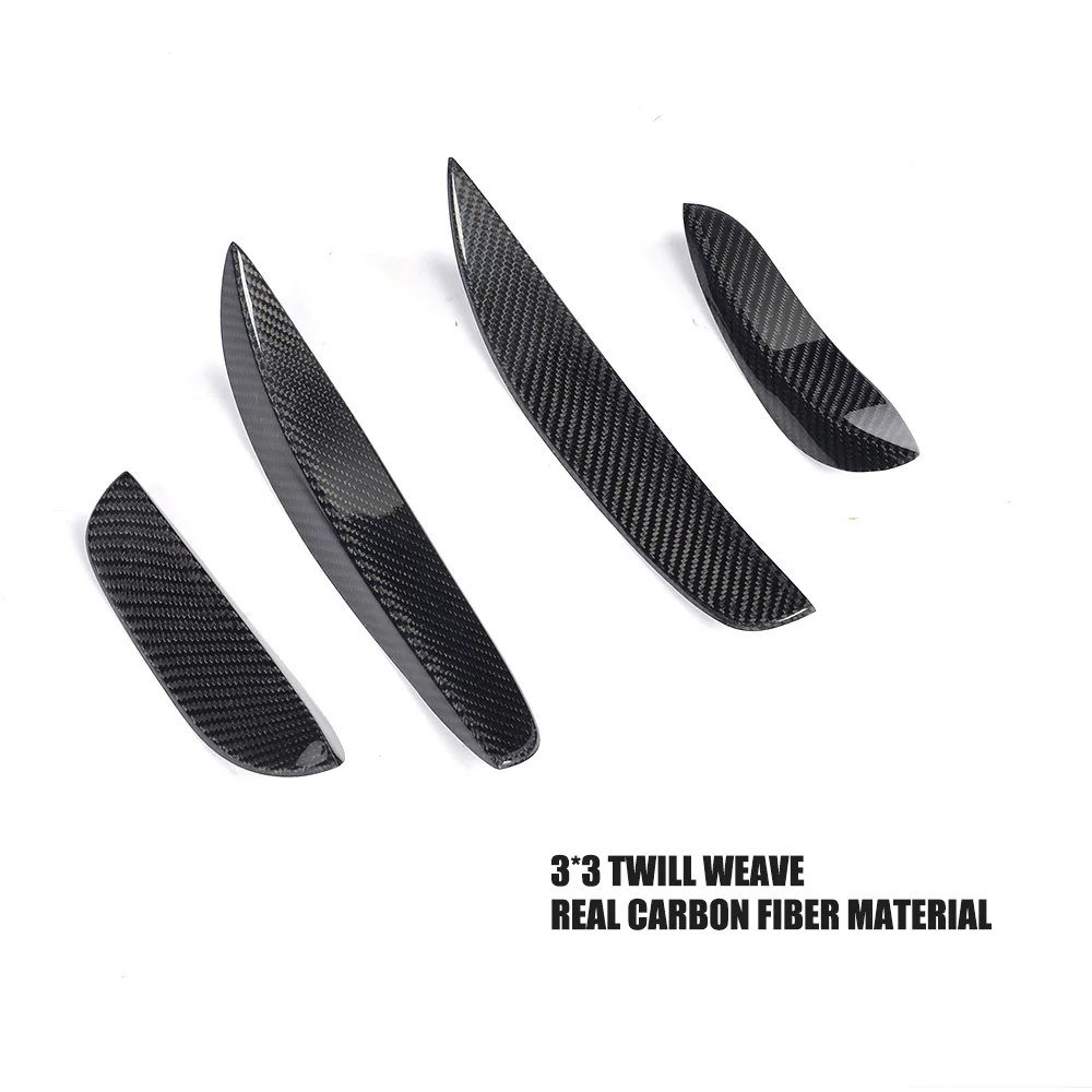 15-17 C-Class Front Bumper Fins Carbon Fiber Canards for Mercedes W205 C63 AMG