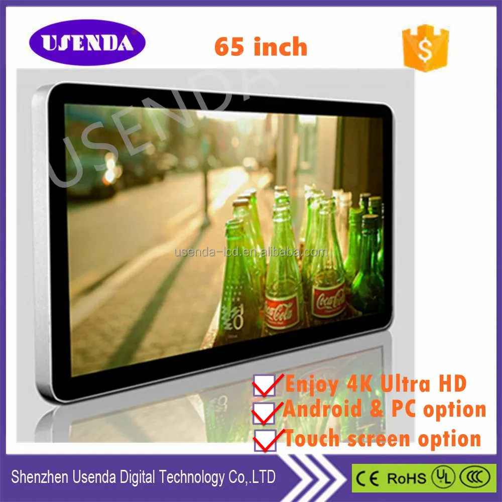 22 26 32 43 55 inch  LCD digital advertising display monitors wall mounted touch digital screen