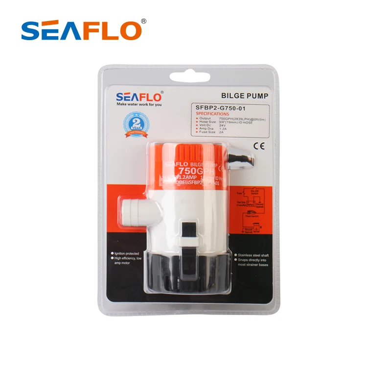 Морской Трюмный насос SEAFLO 12V DC 750GPH для лодок