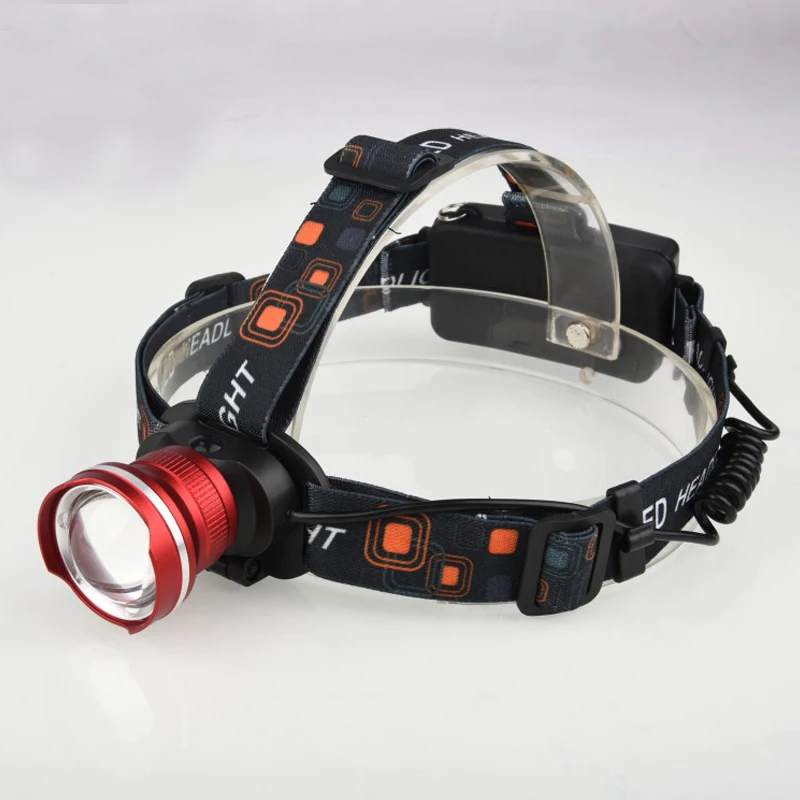 High power zoom rechargeable led headlight