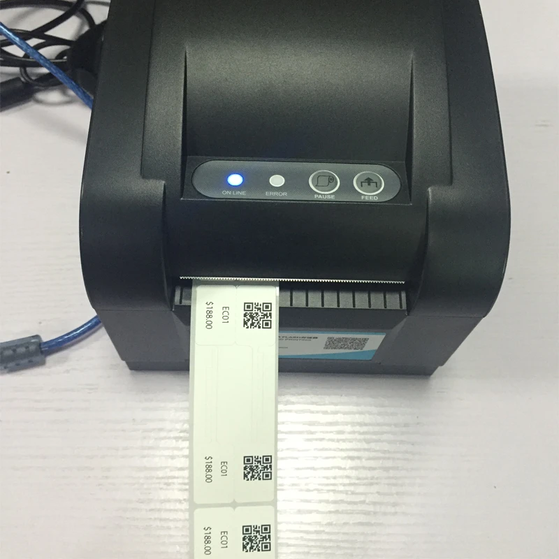 80mm tagging machine for Jewelry printing solution thermal printer no need ribbon provide free template support many language