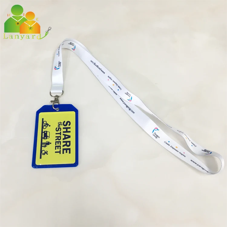 
Hot sale Eco-friendly custom plastic id card holder with custom sublimation polyester lanyard, ID card holder plastic 
