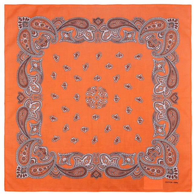 
Wholesale Cheap promotion gift multi 100% cotton fabric square in stock paisley bandana 
