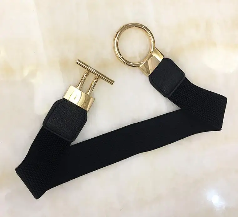 Elastic Belt Stretchable Belt with Interlocking Buckle