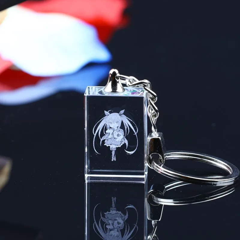 
China supplier online wholesale personalized crystal glass keychains 