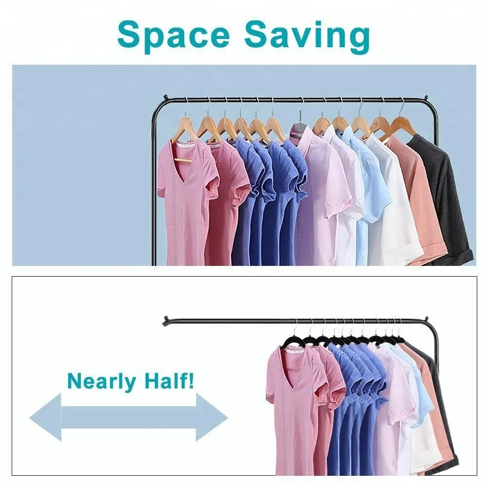 
Slim Black Plastic Flocked Non-Slip Velvet Coat Hanger Wholesale 