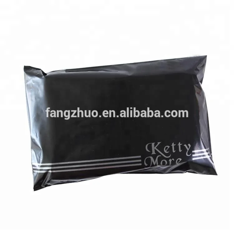 Cheap wholesale clothing shirt shipping Custom order Black printed self sealing plastic packaging postage poly mail bags