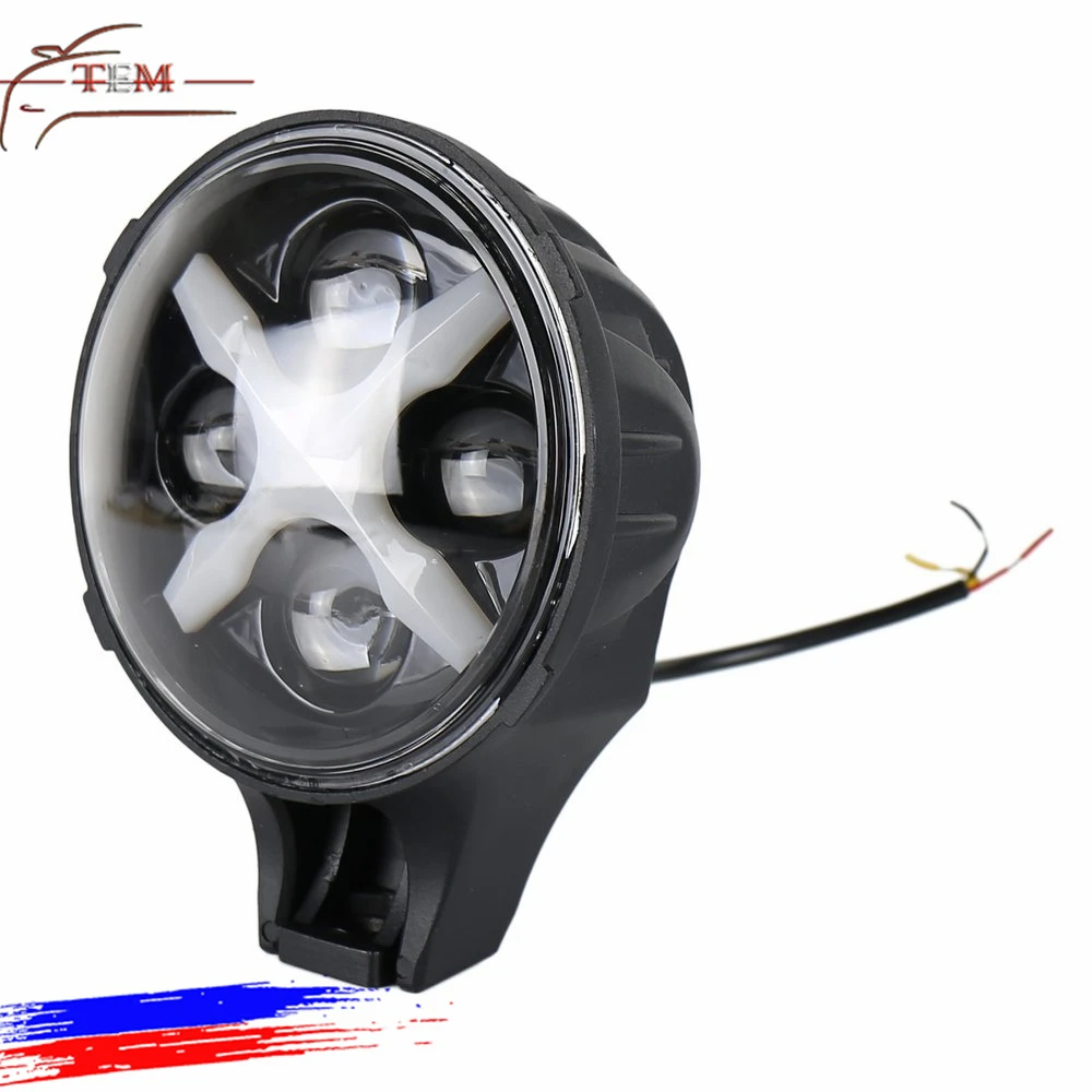 60W 6inch LED Work Light For Off Road Headlight 8000lm Spot light Daytime Light with White X Angle Eyes