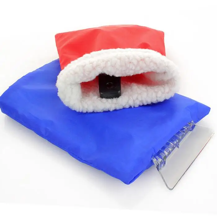 Fast Delivery Auto Window Ice Scraper Glove Waterproof Snow Scraper Mitt
