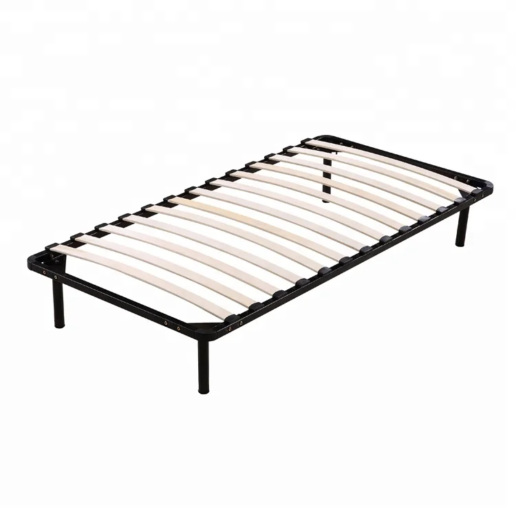 Factory Wholesales wood bed frame cama simple twin/full/queen/king iron metal bed frame used on gas lift ottoman storage bed