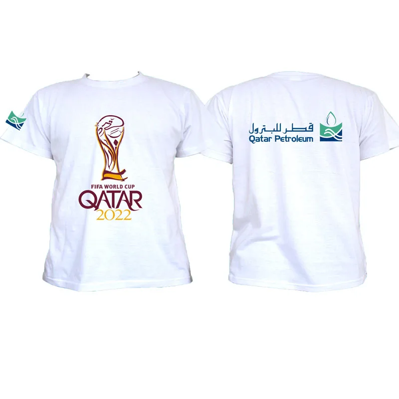 2022 World  cap  t shirt  with  printing logo  color  cotton  round neck  t shirt   made in China