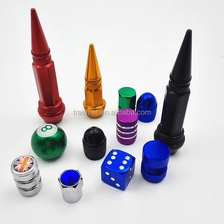 
Aluminum Alloy Material Blue Color Custom Tire Valve Caps 