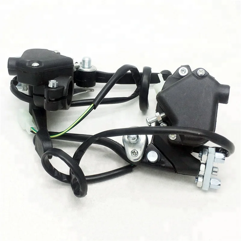 ATV Mini Moto Quad Bike Switched Thumb Throttle Twin Brake Lever