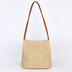 Popular women summer natural raffia straw bag/rattan woven handbag/woven straw bag