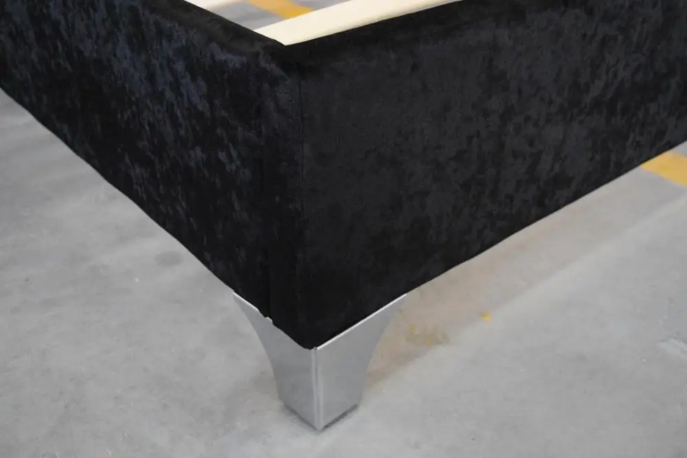 Gas lift LED storage bed with crystal buttons