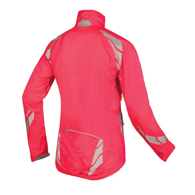 Womens outdoors slim wind breaker long sleeves cycling running printed silver reflective jacket