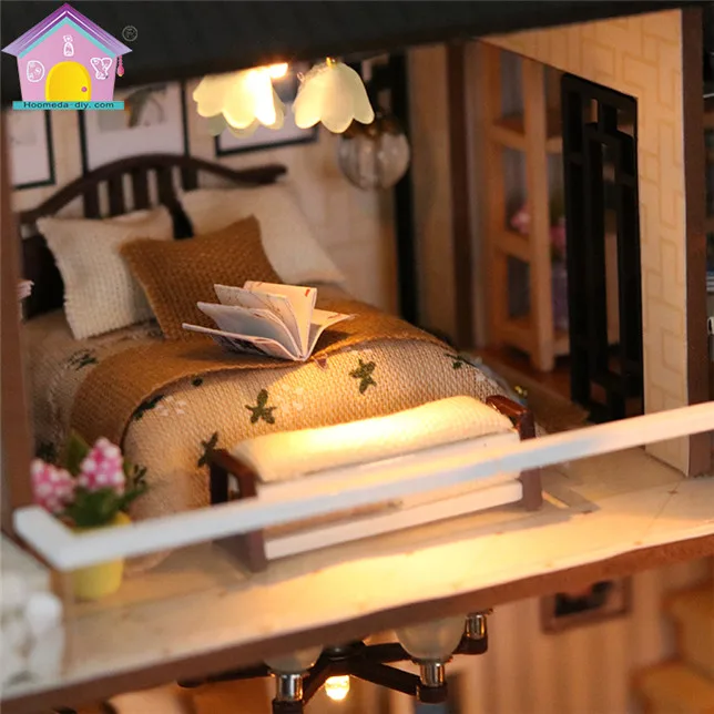 Chinese Style Home Decor Wooden Dollhouse Miniatures House Diy Kit, Diy Dollhouse Miniature Wholesale