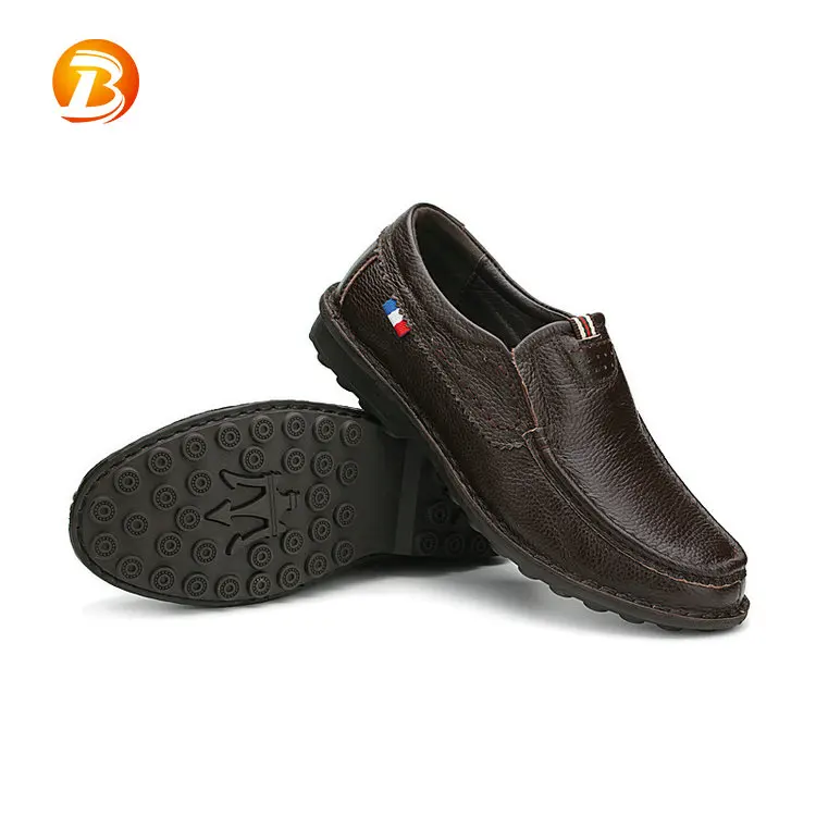 Business Style Brown Winter Plus Cashmere Slip On Pigskin Leather Men's Shoes