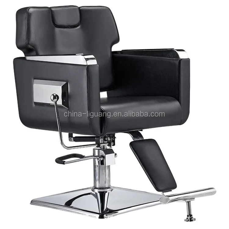 
China factory orange portable hair salon chairs reclining make up chair rotary reclining barber chair 