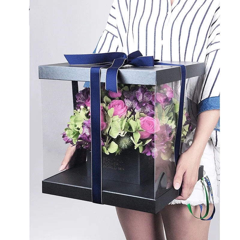 Gift Paper Rose Hat Packaging Luxury Flower Box