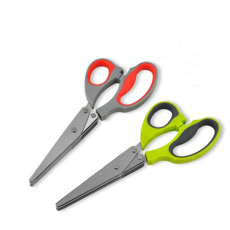 Multipurpose Herb Scissors 5-Layers Kitchen Scissors Stainless Steel Blades QY-5040