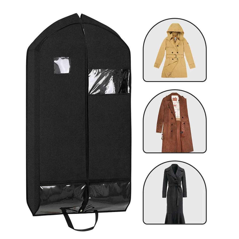 Пылезащитный чехол для одежды, чехол из нетканого материала для дома, подвесной защитный чехол для пальто, костюма, сумка для хранения, органайзер для гардероба, Новинка