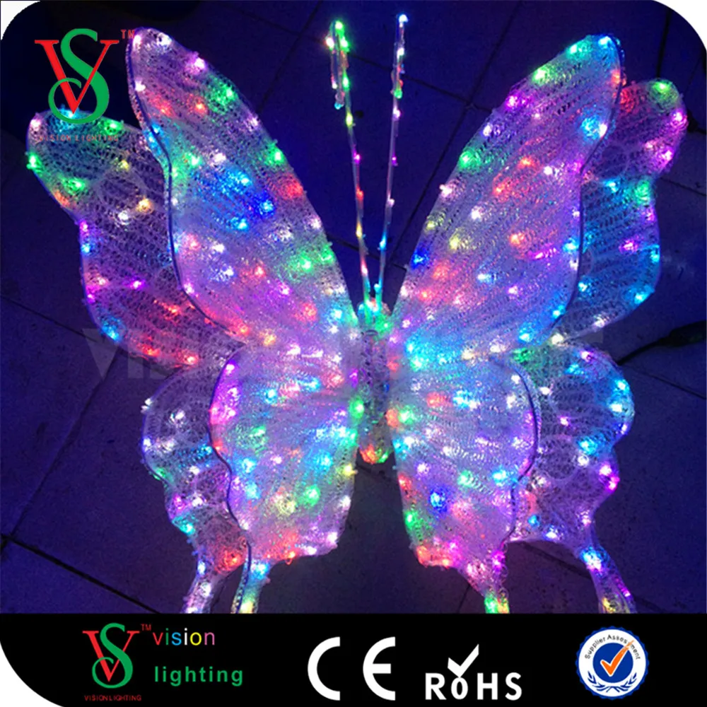 Красочные Декоративные животные светодиодные 3d бабочки мотив свет