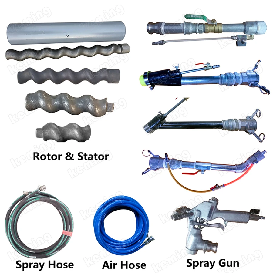 High quality stator and rotor for screw plaster machine spraying pump parts