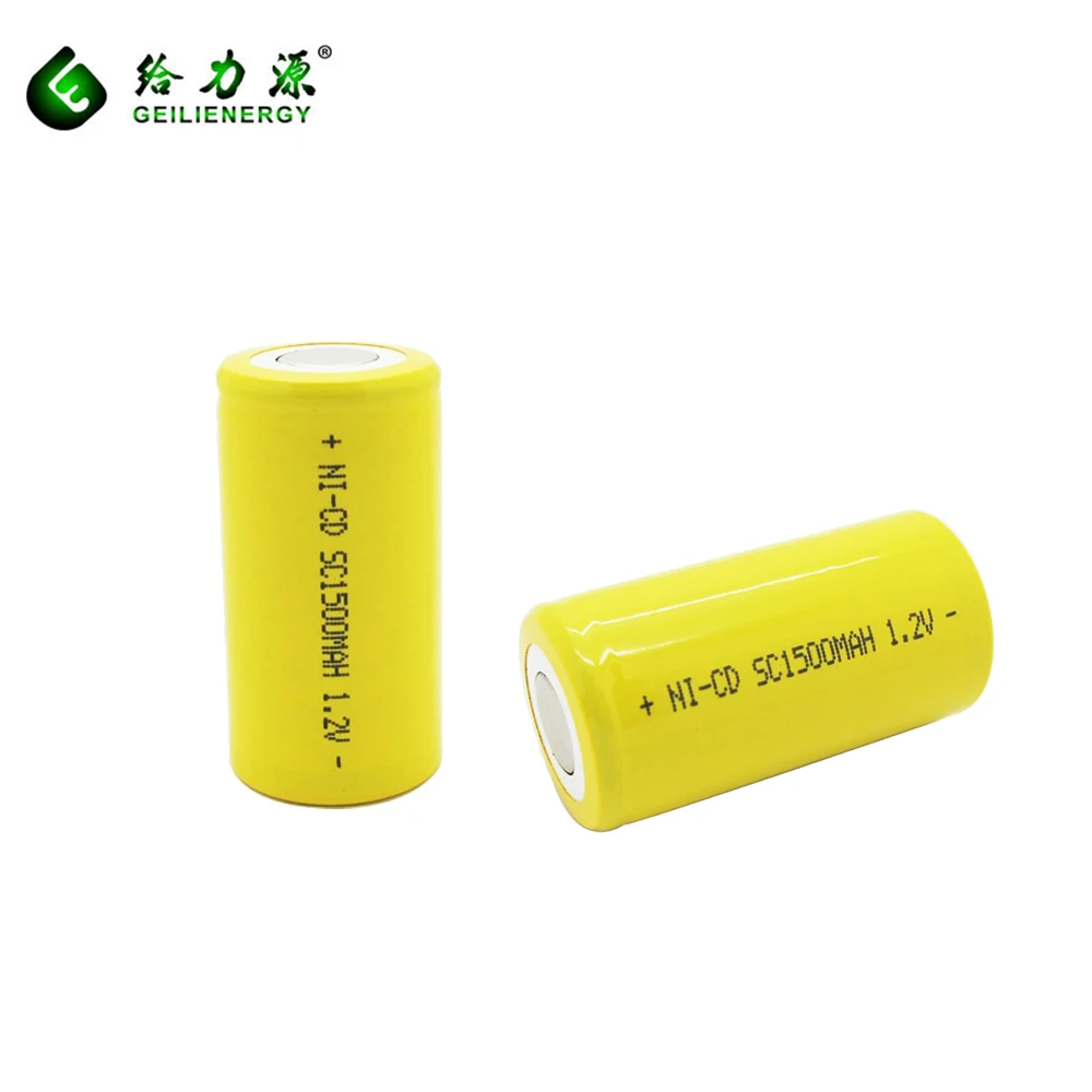 ni cd sc1800mah 1200mah 1500mah 1.2v 3.6v 4.8v 6v 12v sc battery  d size c cells