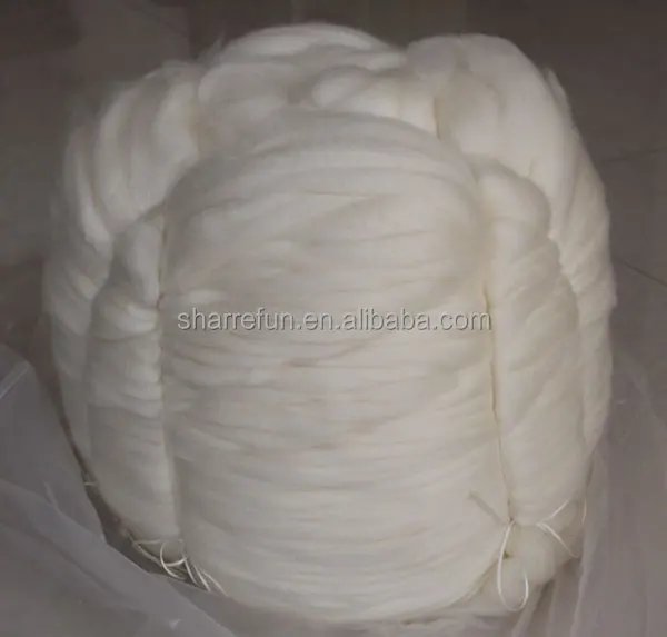 Factory Wholesale mongolia cashmere fiber tops 15.5-16.5mic/44mm for spinning worsted yarn