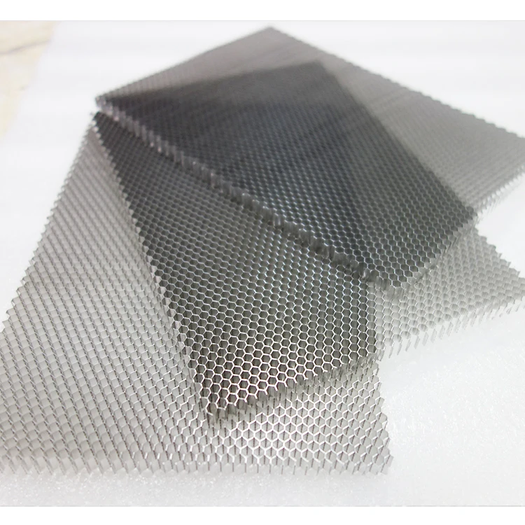 Metal mesh coated honeycomb perforated steel plate with fireproof