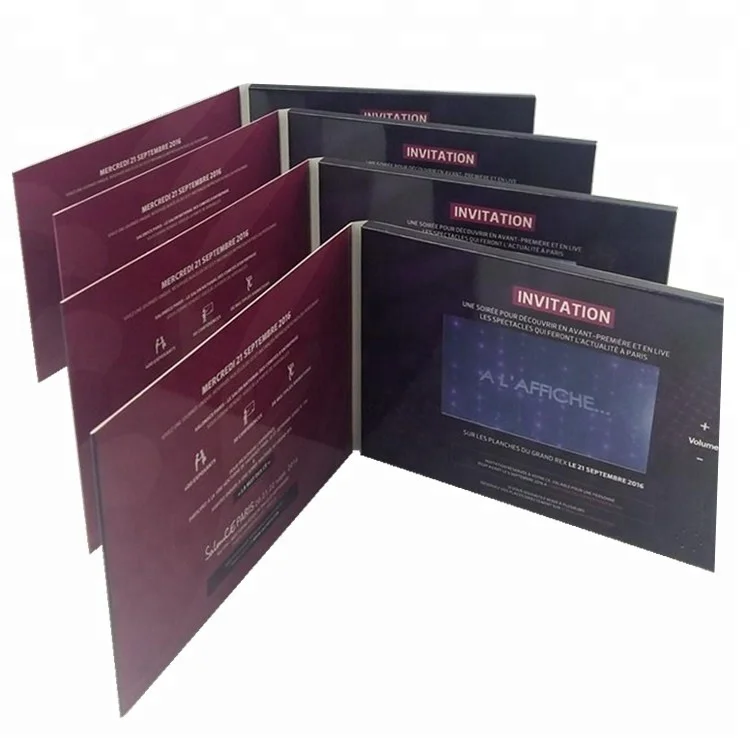 Digital Video Greeting Gift Box with Custom Sound and Music, featuring LCD screen from 5 inches to 10.1 inches