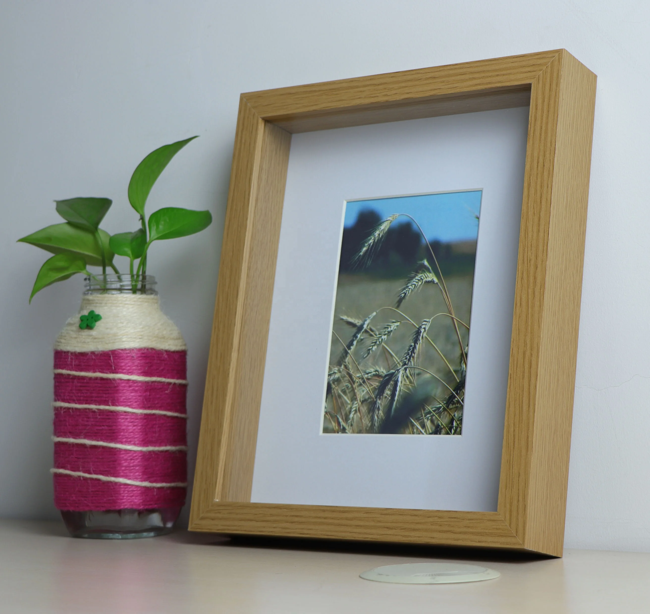8 by 10 inches shadow box frame, MDF picture frame, Deep frame for display photo or save souvenir