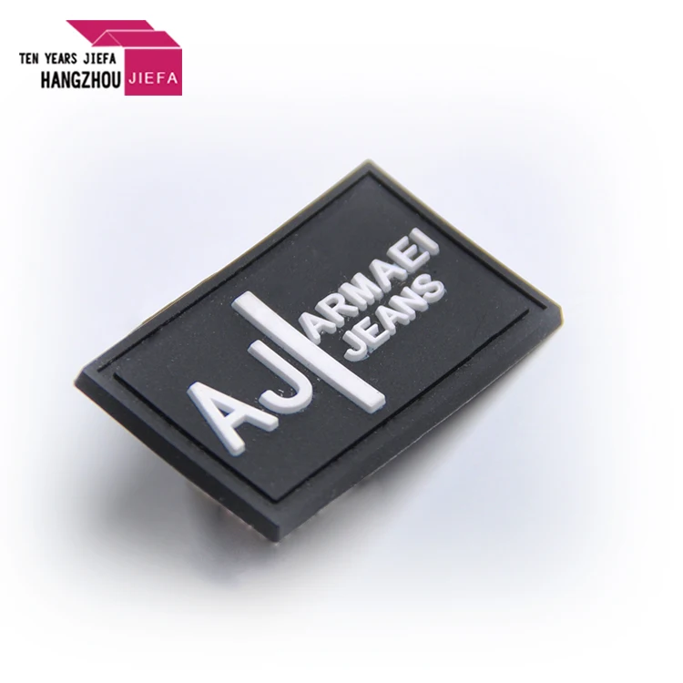 Customized Rubber 3D Logo Label PVC Silicon Embossed Engraved Rubber Patch For Clothing