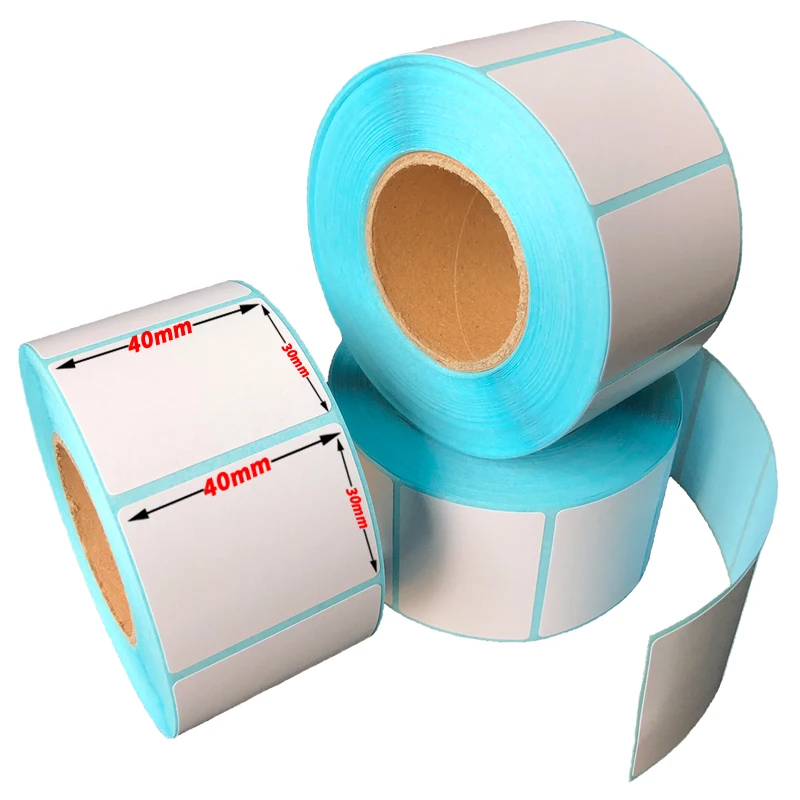 white labelling paper printing tag custom logo stickers sheet labels 40x30mm 800 pcs/rolls waterproof bottle sticker for packing