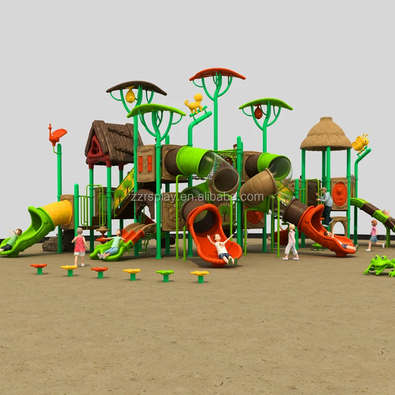 ZZRS Brand Jungle Gym New Plastic Slide Children Outdoor Playground