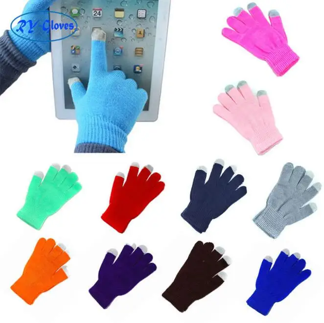 Magic Knit Gloves Unisex Winter  Lined with 3 Touchscreen Fingers