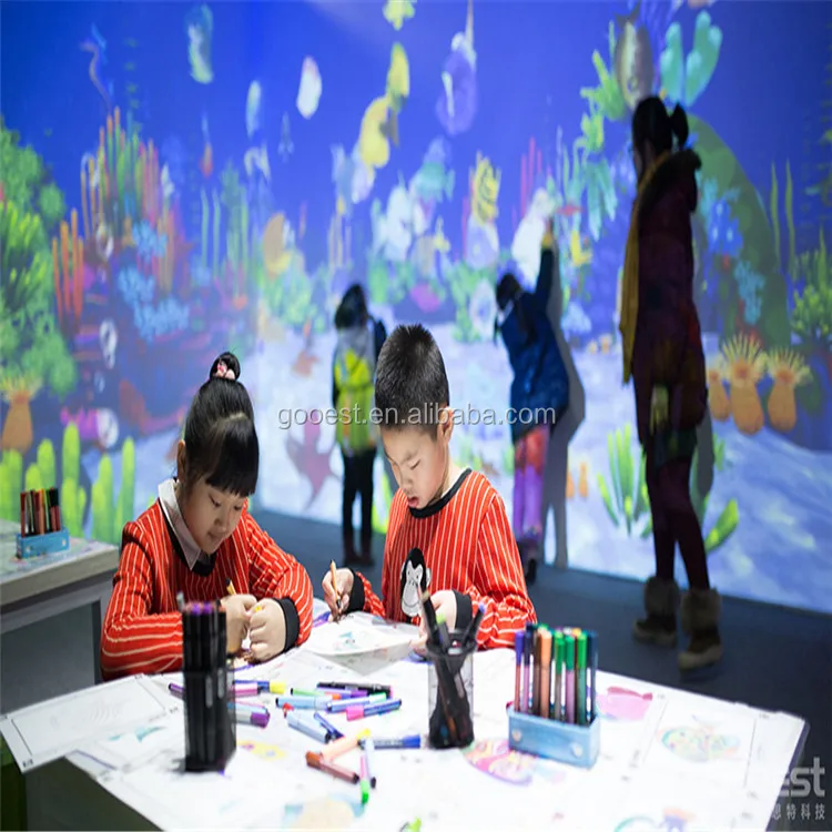 
hot sales!! interactive projection games amusement park AR products interactive drawing interactive floor 