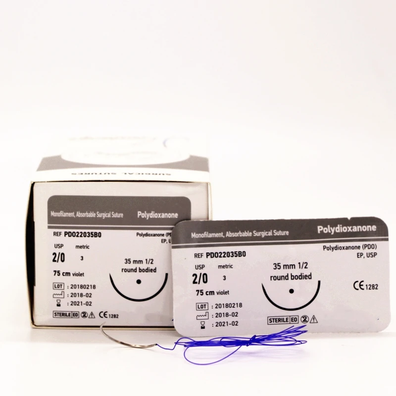 
Absorbable Polydioxanone Surgical Suture With Needle CE ISO 45cm 75cm 90cm 