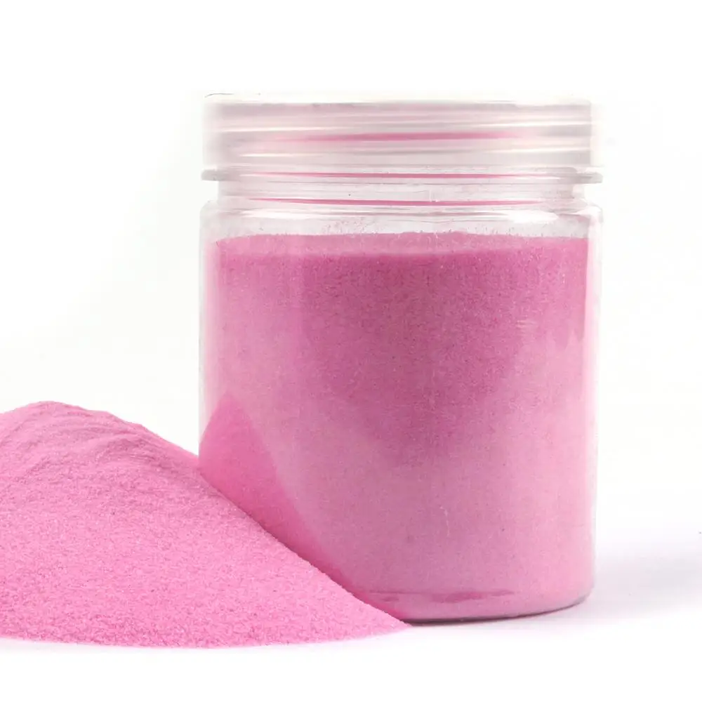 Deep pink colored sand